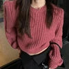 Soft Puff-Sleeve Knit Sweater — Cozy Elegance for Effortless Winter Style