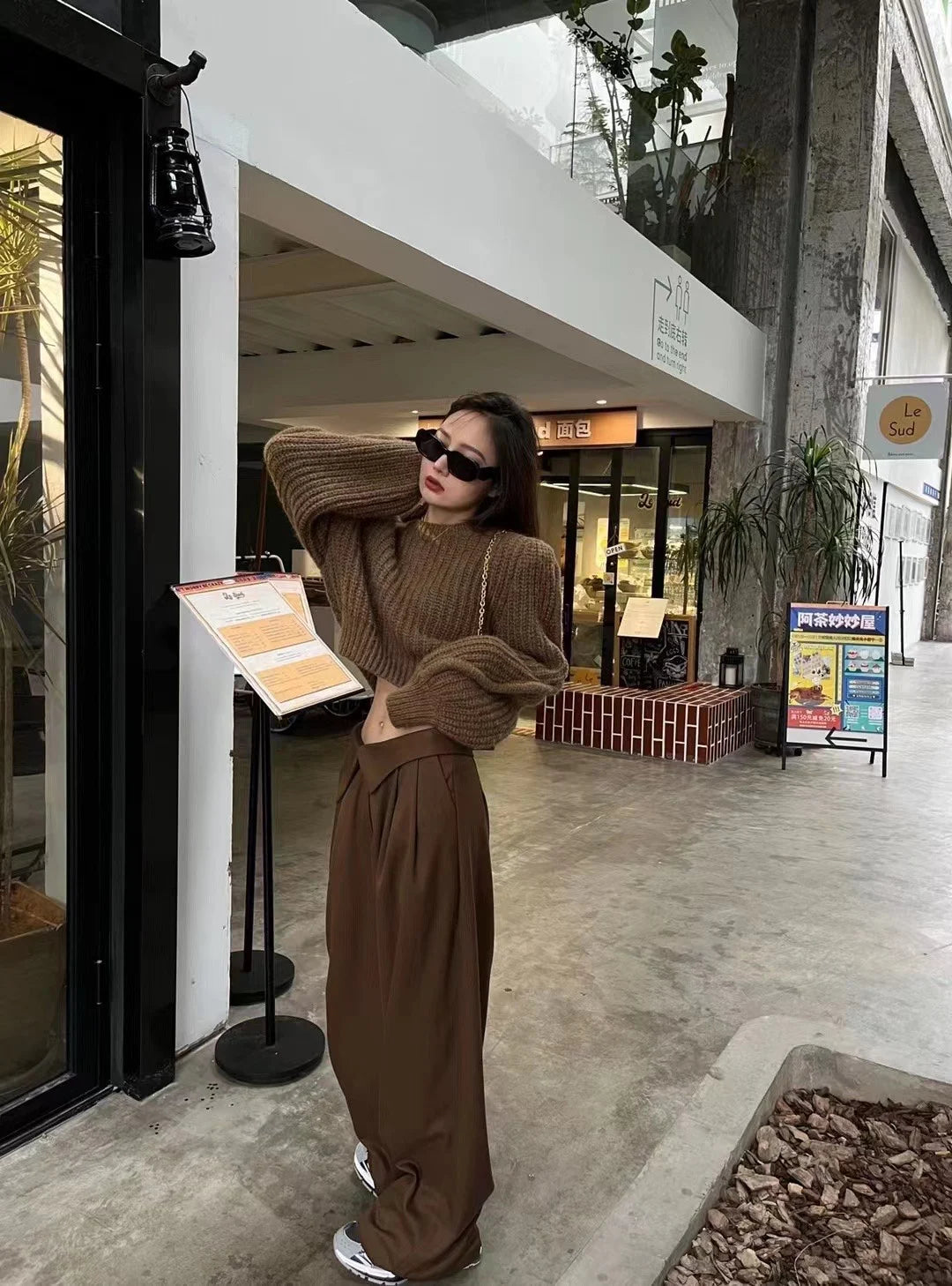 Soft Puff-Sleeve Knit Sweater — Cozy Elegance for Effortless Winter Style