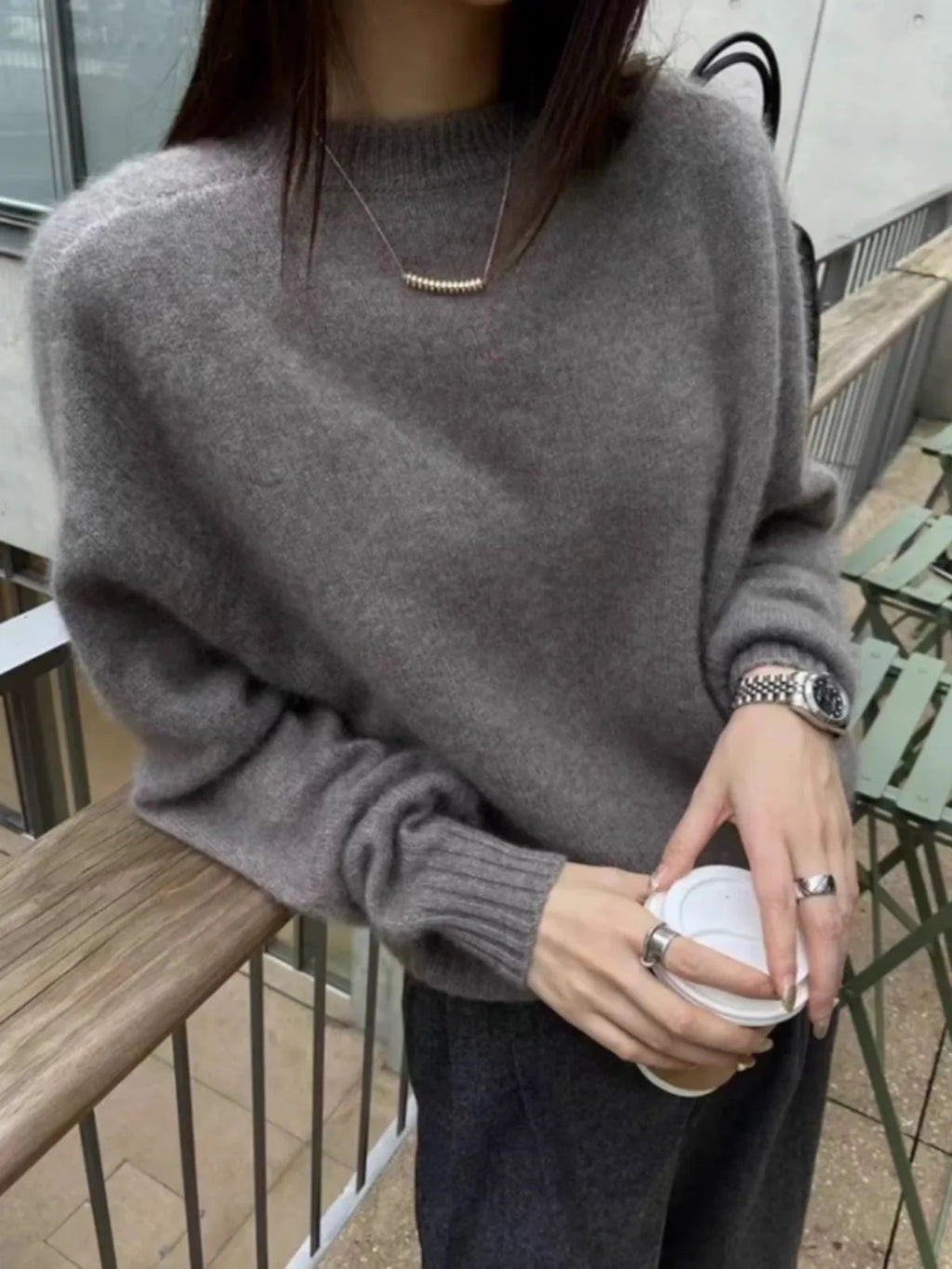 Northern Winter High-Grade Turtleneck – 100% Pure Cashmere Women’s Sweater | Autumn & Winter Thick Loose Knit