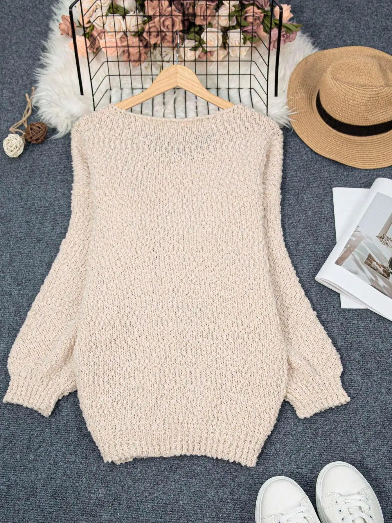 【Plus Size】Women’s Autumn/Winter Cable-Knit Jumper – Casual, Warm, and Timeless